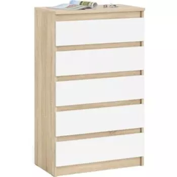 Комод СВК Мори МК700.5, цвет дуб сонома/белый (1025870)