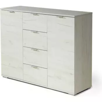 Комод Вентал Арт НК-4 дуб крафт белый