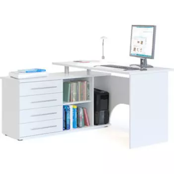 Компьютерный стол СОКОЛ КСТ-109Л белый