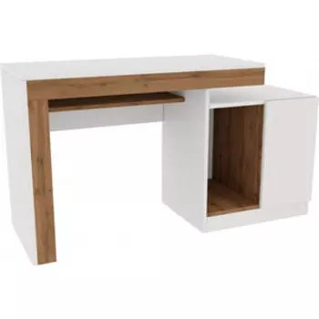 Компьютерный стол Woodville Модена белый / дуб вотан (563539)