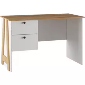 Компьютерный стол Woodville Теодора белый / крафт золотой (587604)