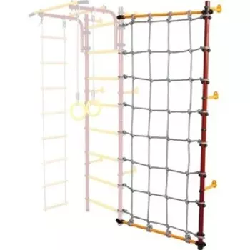 Комплект Юный Атлет Стойка-сетка Пристенная красный