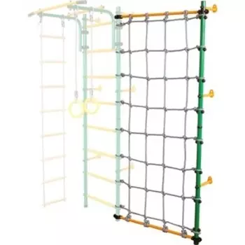 Комплект Юный Атлет Стойка-сетка Пристенная зелёный