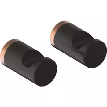 Комплект крючков IDDIS Petite 2 шт, черный матовый с розовым золотом (PET2SR1i41)
