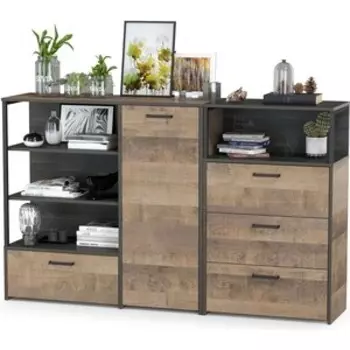 Комплект мебели Моби Трувор 13.307.01 комод + 13.307.02 комод с ящиками дуб гранж песочный/интра