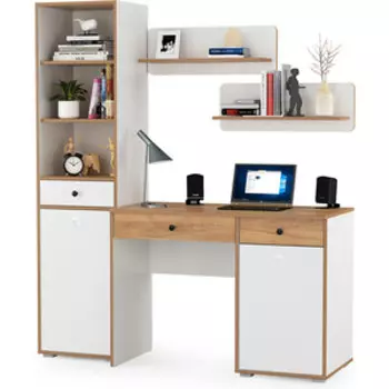 Комплект мебели Моби Вуди №04 белый премиум/дуб крафт золотой