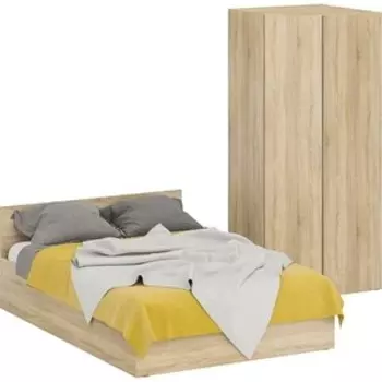 Комплект мебели СВК Стандарт кровать 140х200, шкаф угловой 81,2х81,2х200, дуб сонома (1024340)