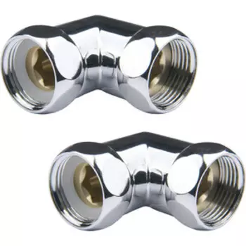 Комплект подключений Point угловое, гайка / гайка 1''х1'', 2 штуки (PN00003)