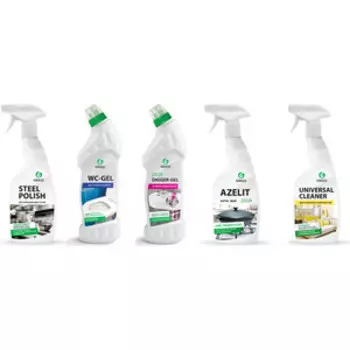 Комплект профессиональных чистящих и моющих средств GRASS для уборки кухни