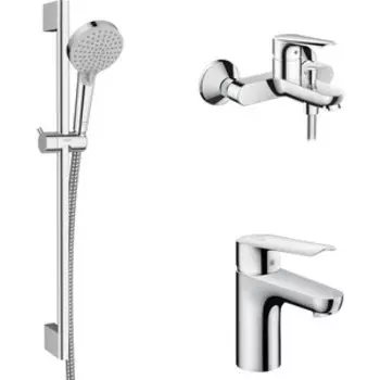 Комплект смесителей Hansgrohe Logis E с душевым гарнитуром (71403000, 71160000, 26275000)