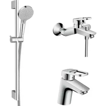 Комплект смесителей Hansgrohe Logis Loop с душевым гарнитуром (71244000, 71150000, 26275000)
