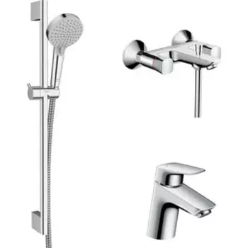Комплект смесителей Hansgrohe Logis с душевым гарнитуром (71243000, 71070000, 26275000)