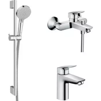 Комплект смесителей Hansgrohe Logis с душевым гарнитуром (71400000, 71101000, 26275000)