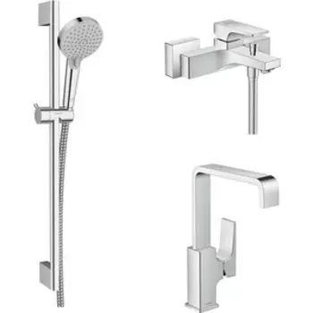 Комплект смесителей Hansgrohe Metropol с душевым гарнитуром, хром (74540000, 32511000, 26275000)