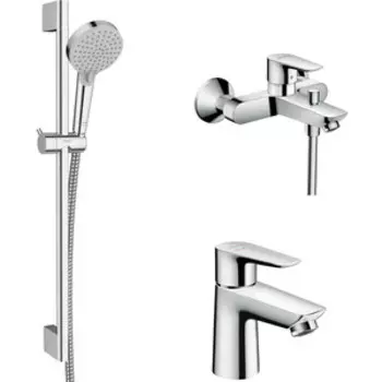 Комплект смесителей Hansgrohe Talis E с душевым гарнитуром, хром (71740000, 71703000, 26275000)