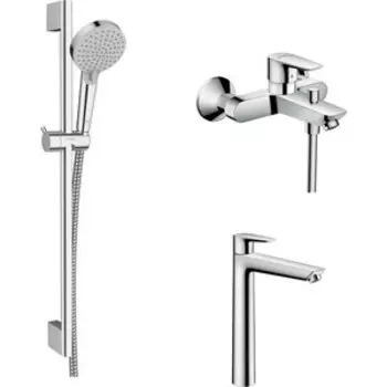 Комплект смесителей Hansgrohe Talis E с душевым гарнитуром, хром (71740000, 71716000, 26275000)