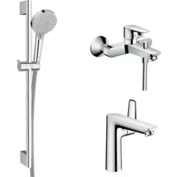 Комплект смесителей Hansgrohe Talis E с душевым гарнитуром, хром (71740000, 71755000, 26275000)