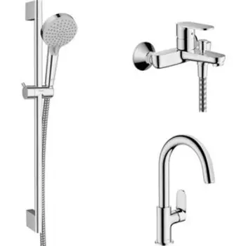 Комплект смесителей Hansgrohe Vernis Blend с душевым гарнитуром, хром (71440000, 71554000, 26275000)