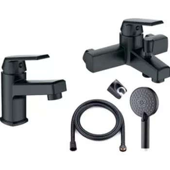 Комплект смесителей Orange черный (P02-311b)