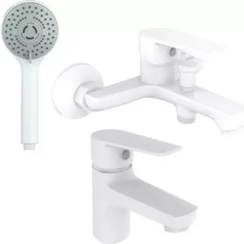 Комплект смесителей Orange Loop белый (M26-311w)