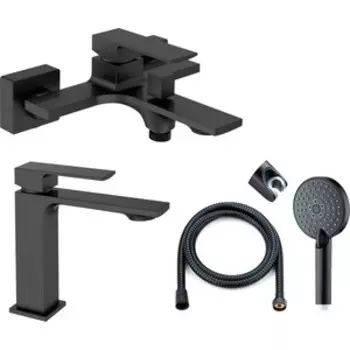 Комплект смесителей Orange Lutz черный (M04-311b)