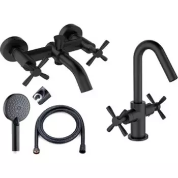 Комплект смесителей Orange Mia черный (M34-311b)