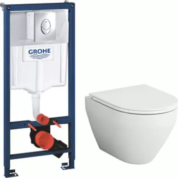 Комплект унитаза Am.Pm Spirit 2.0 FlashClean с инсталацией, сиденье микролифт (C701700SC, 38721001)