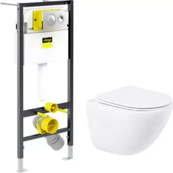 Комплект унитаза BelBagno Amanda с инсталляцией и сиденьем микролифт (BB051CHR, BB051SC, 792855)