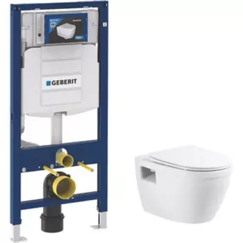 Комплект унитаза BelBagno Loto с инсталляцией Geberit, сиденье микролифт (BB070CHR/SC, 111.300.00.5)