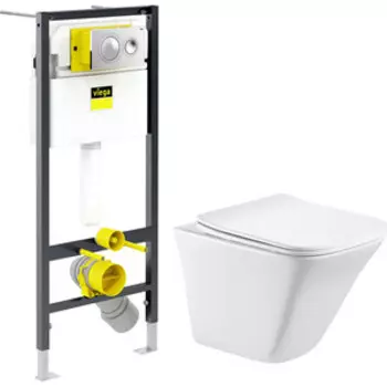 Комплект унитаза BelBagno Marmi с инсталляцией и сиденьем микролифт (BB052CHR, BB052SC, 792855)