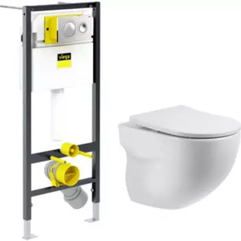 Комплект унитаза BelBagno Onda с инсталляцией и сиденьем микролифт (BB066CHR, BB2031, 792855)