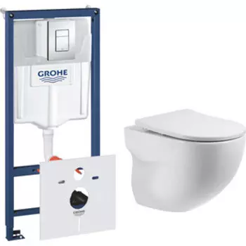 Комплект унитаза BelBagno Onda с инсталляцией и сиденьем микролифт (BB066CHR, BB2031, 38775001)