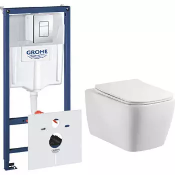 Комплект унитаза BelBagno Veneto с инсталляцией и сиденьем микролифт (BB132CHR, BB132SC, 38775001)