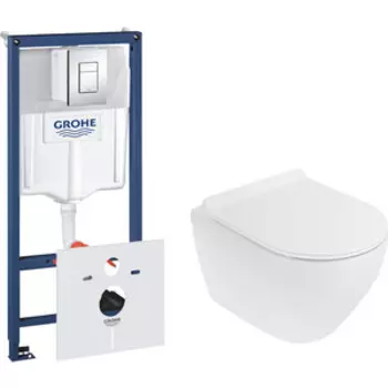 Комплект унитаза Cezares Stylus с инсталляцией и сиденьем микролифт (CZR-513-TH-R, 38775001)