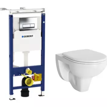 Комплект унитаза Damixa Jupiter с инсталляцией и сиденьем микролифт (DX77C1738SC, 458.125.21.1)