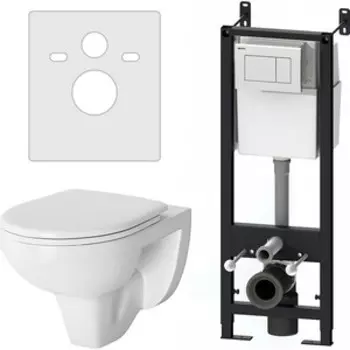 Комплект унитаза Damixa Jupiter с инсталляцией, клавишей и сиденьем микролифт (DX77.IS10101.1738)