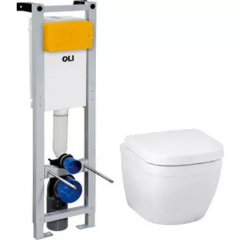 Комплект унитаза Grohe Euro Ceramic с инсталляцией OLI, сиденье микролифт (39206000, 280490m, 39330001)