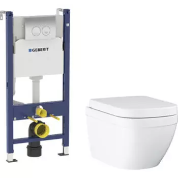 Комплект унитаза Grohe Euro Ceramic с инсталляцией Geberit (39554000, 458.124.21.1)