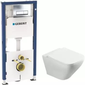 Комплект унитаза Vincea Neo с инсталляцией, кнопкой и сиденьем микролифт (VT1-22, 458.128.21.1)