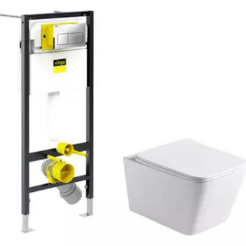 Комплект унитаза Vincea Q-Line с инсталляцией, кнопкой и сиденьем микролифт (VT1-12, 792824)