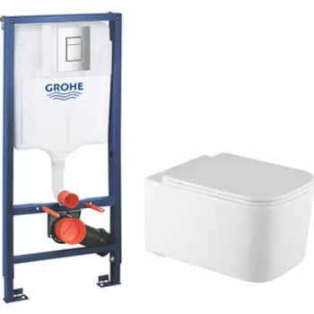 Комплект унитаза Vincea Ultra с инсталляцией, кнопкой и сиденьем микролифт (VT1-32, 38772001)