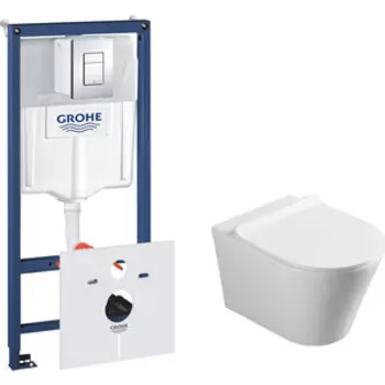 Комплект унитаза Vincea Vito с инсталляцией, кнопкой и сиденьем микролифт (VT1-23, 38775001)