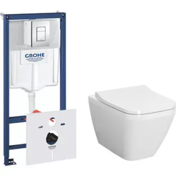 Комплект унитаза Vitra Integra Square с инсталляцией, микролифт (7082B003-0075, 38775001, 191-003-009)