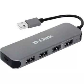 Концентратор D-Link с 4 портами USB 2.0 (DUB-H4/E1A)