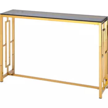 Консоль Stool Group Бруклин стекло smoke / сталь золото ECST-013-TG-SK (115x30)