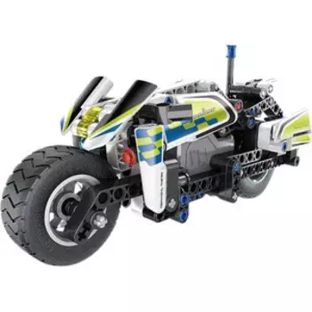 Конструктор QiHui Technics ''Полицейский мотоцикл'' (инерционная модель), 193 детали - QH5806