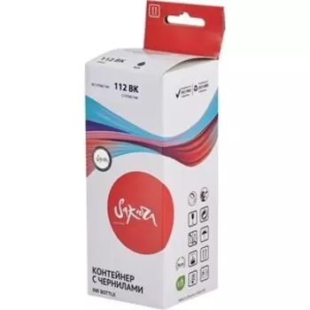 Контейнер с чернилами Sakura C13T06C14A (112 BK) для Epson, черный, 140 мл.