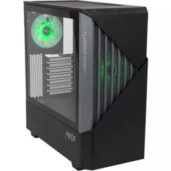 Корпус для ПК Hiper CC BG черный без БП ATX 1x120mm 3x140mm 2xUSB3.0 audio bott PSU