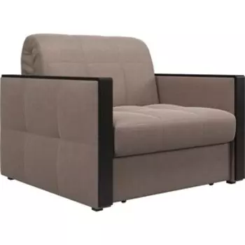 Кресло Агат Лион 0.8 - Velutto 22 коричневый/накладка венге