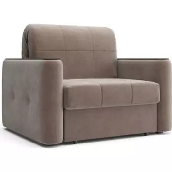 Кресло Агат Ницца 0.8 - Velutto 22 коричневый/накладка венге